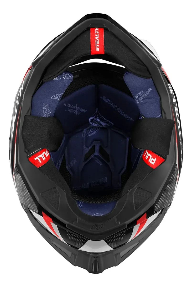 Capacete Pro Tork Masculino De Moto Fechado Stealth Viseiras