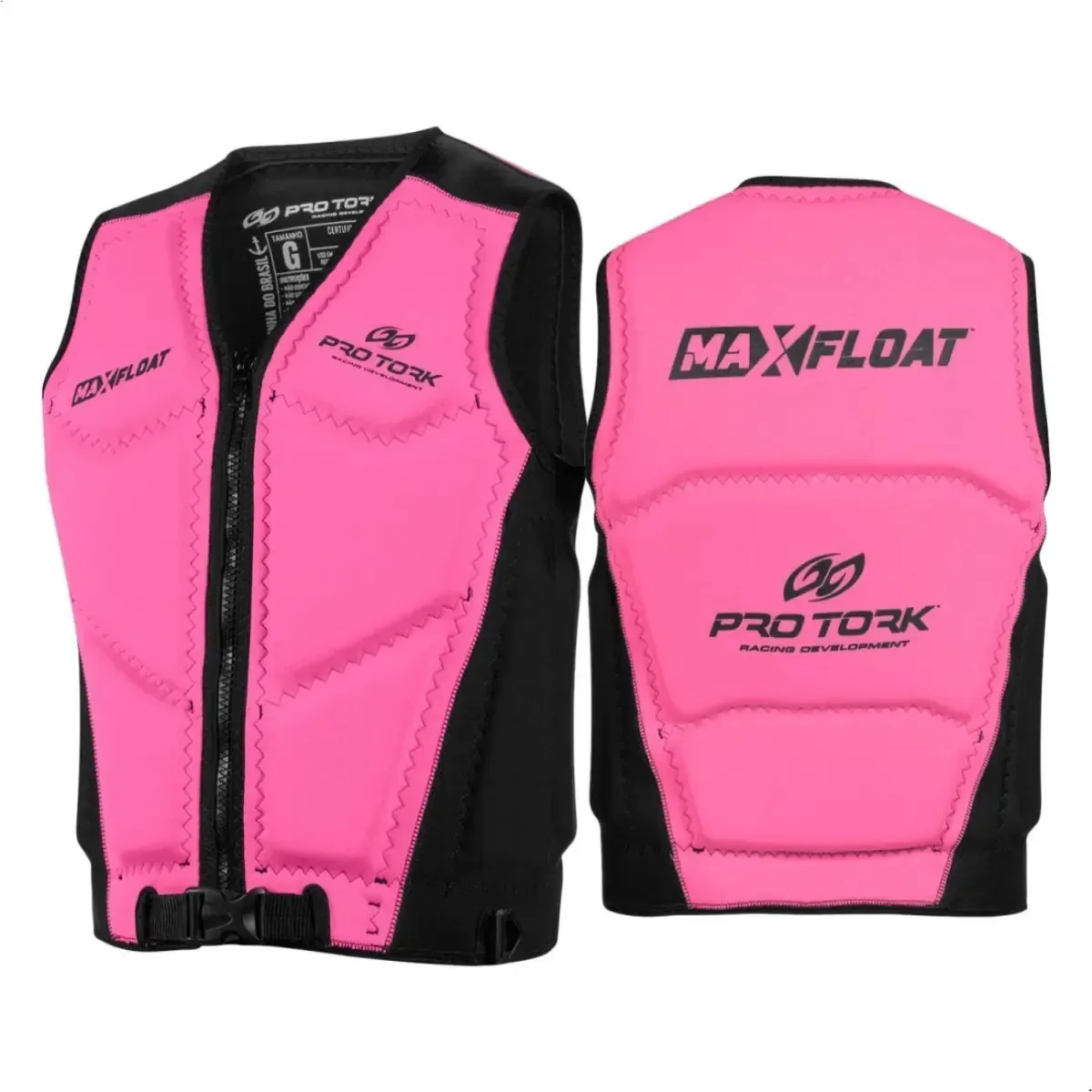 Colete Salva Vidas Homologado V5 Jet Ski Wakeboard Max Float Cor Rosa Tamanho M