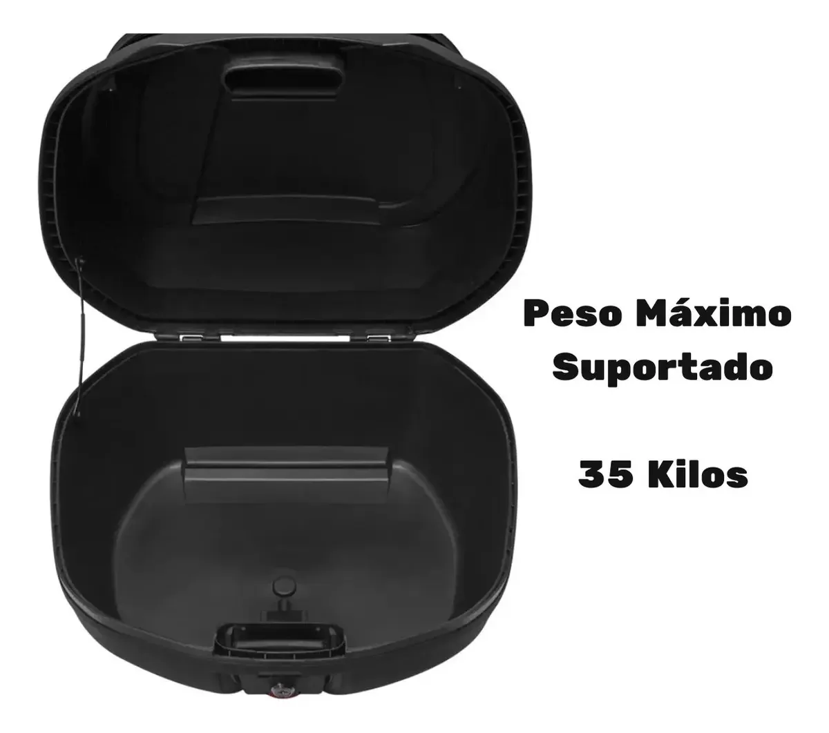 Baú Bauleto 35 Litros Smart Box 4 Universal Todas As Motos Preto