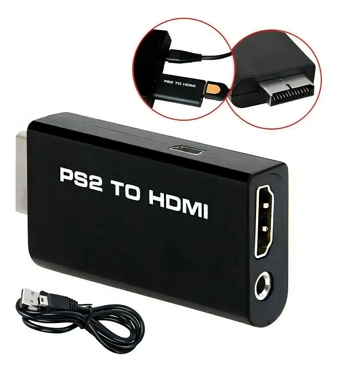 Adaptador Hdmi Para Ps2 Cabo Av Conversor De Audio E Video