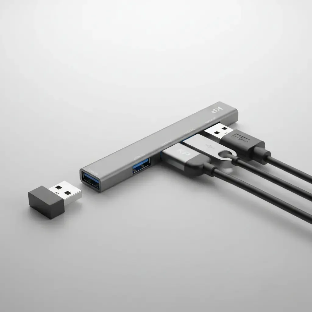 Adaptador Hubble 3.0 5 Portas Kp Hb510 Cinza