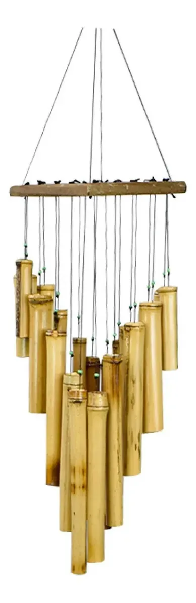 Mensageiro Sino Dos Ventos 58cm Quadrado Bambu Decoracao