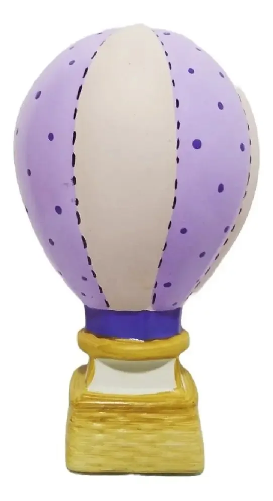 Cofre Cofrinho Balão Pequeno Cerâmica 20cm Cor Roxo