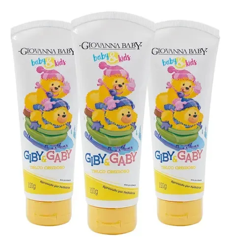 Talco Cremoso Giovanna Baby Giby Infantil 120ml (kit 3 Uni)
