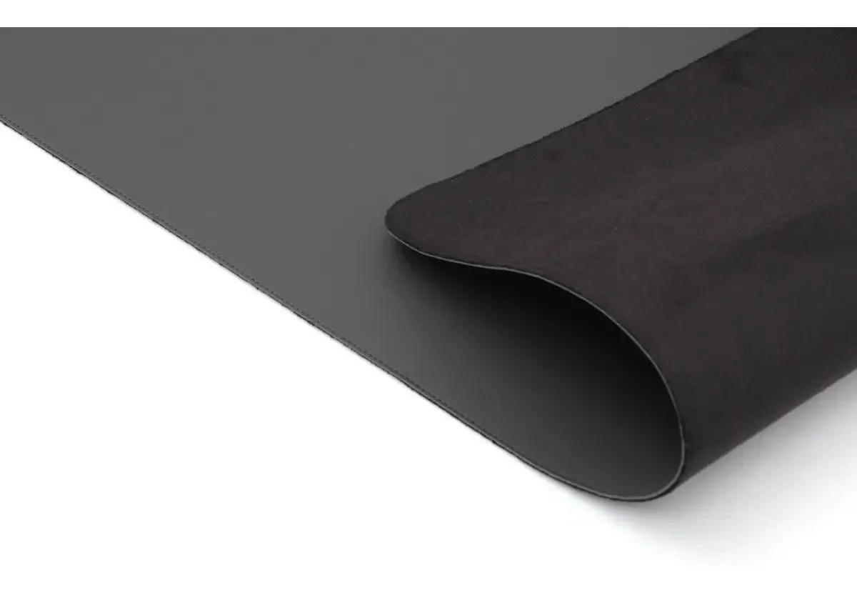 Desk Pad Feroz Wf 90x40 Porta Copo, Chaves E Cor Cinza-escuro