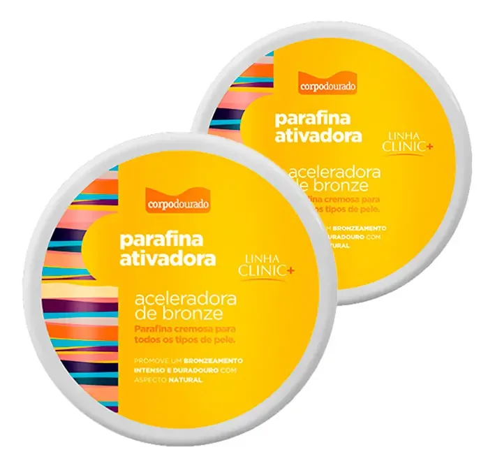 Kit 2 Parafina Ativadora Corpo Dourado Aceleradora 90g