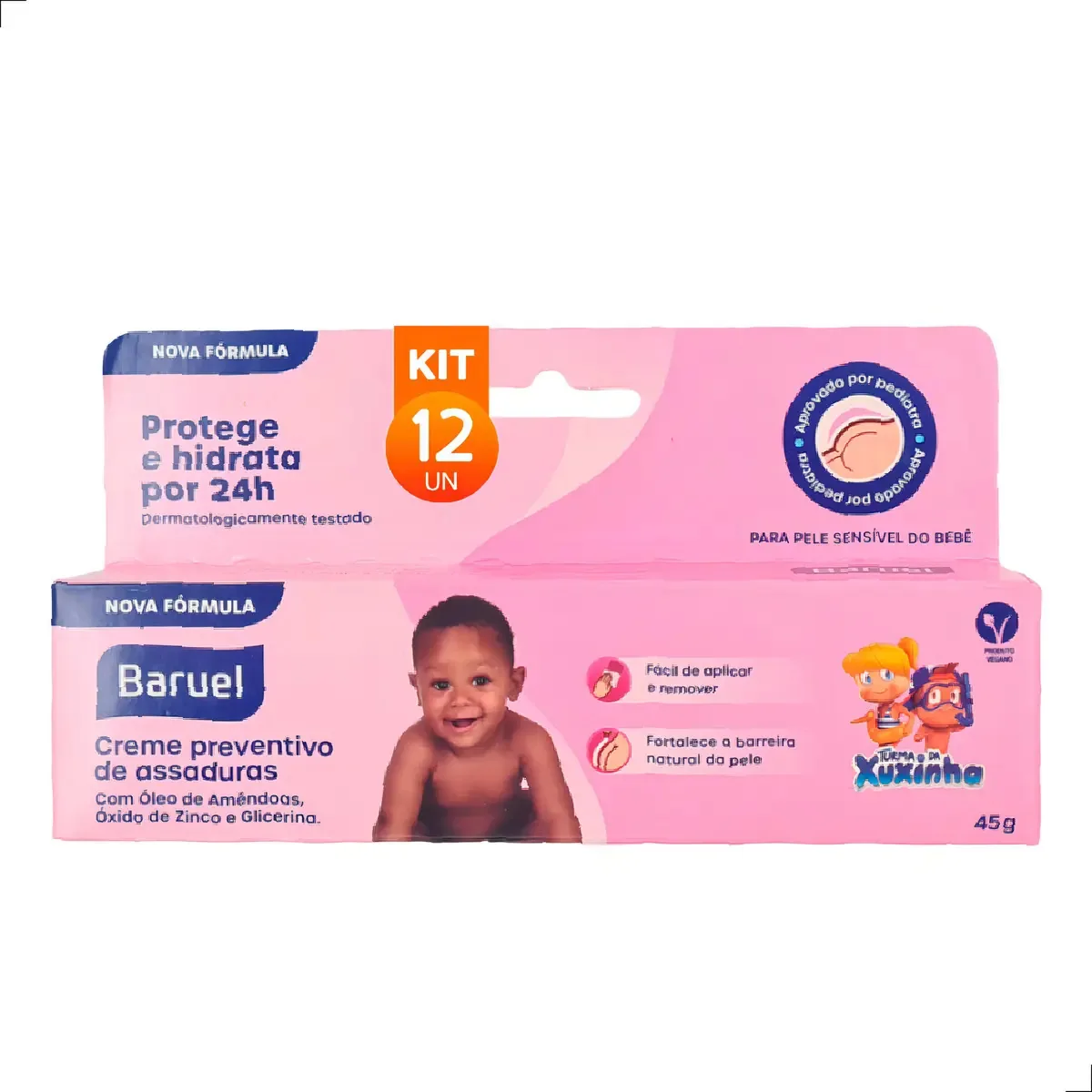Kit 12 Creme Preventivo Assaduras Baruel Turma Da Xuxinha
