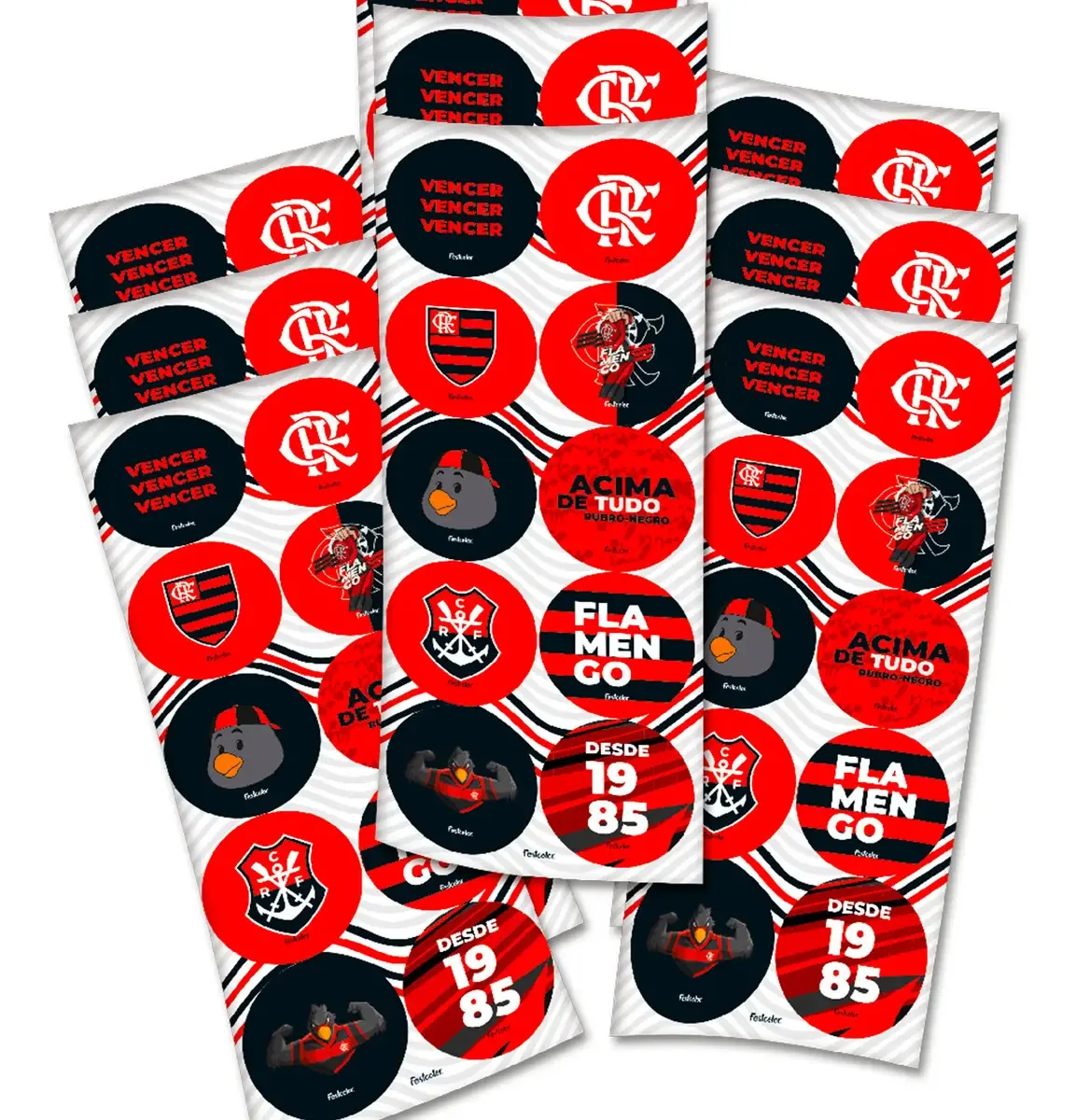 Adesivo Flamengo 2023 30un