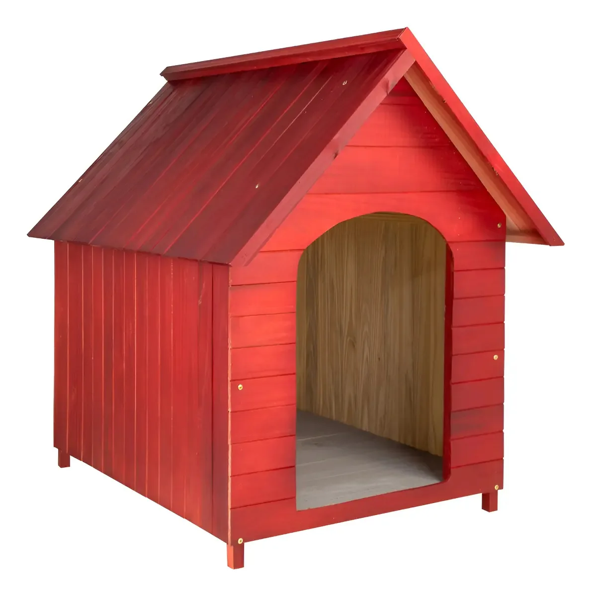 Casinha de Cachorro Beethoven Madeira Mogno Teto Simples