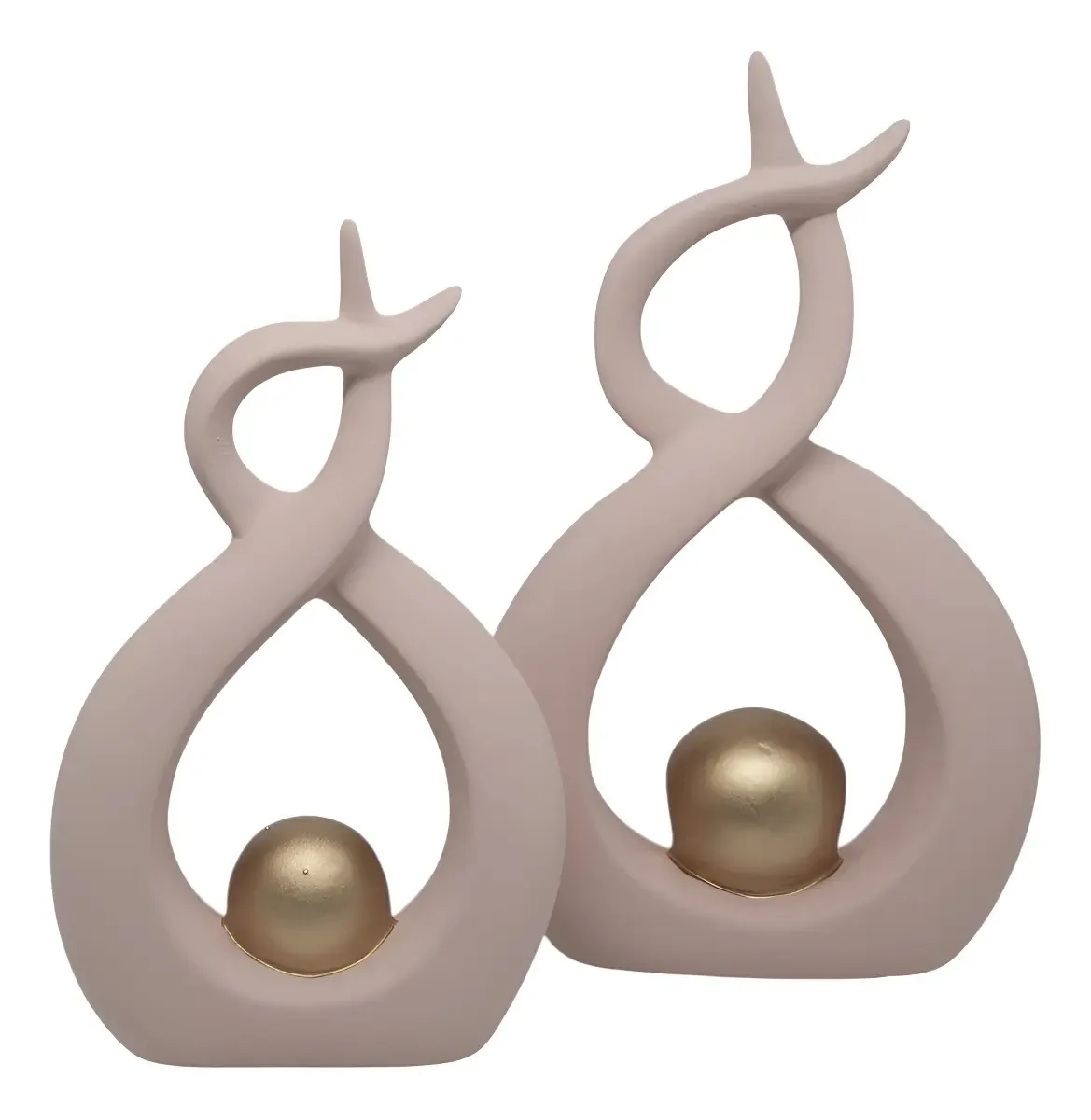 Enfeites Estante Decoração Sala Rack Aparador Escritorio Cor Rose Lisa