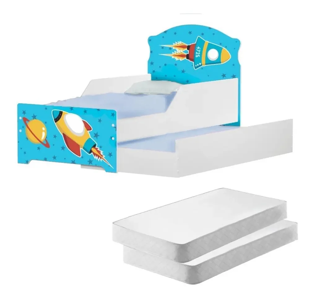 Bicama Infantil Uly Foguete Espacial Com Colchões
