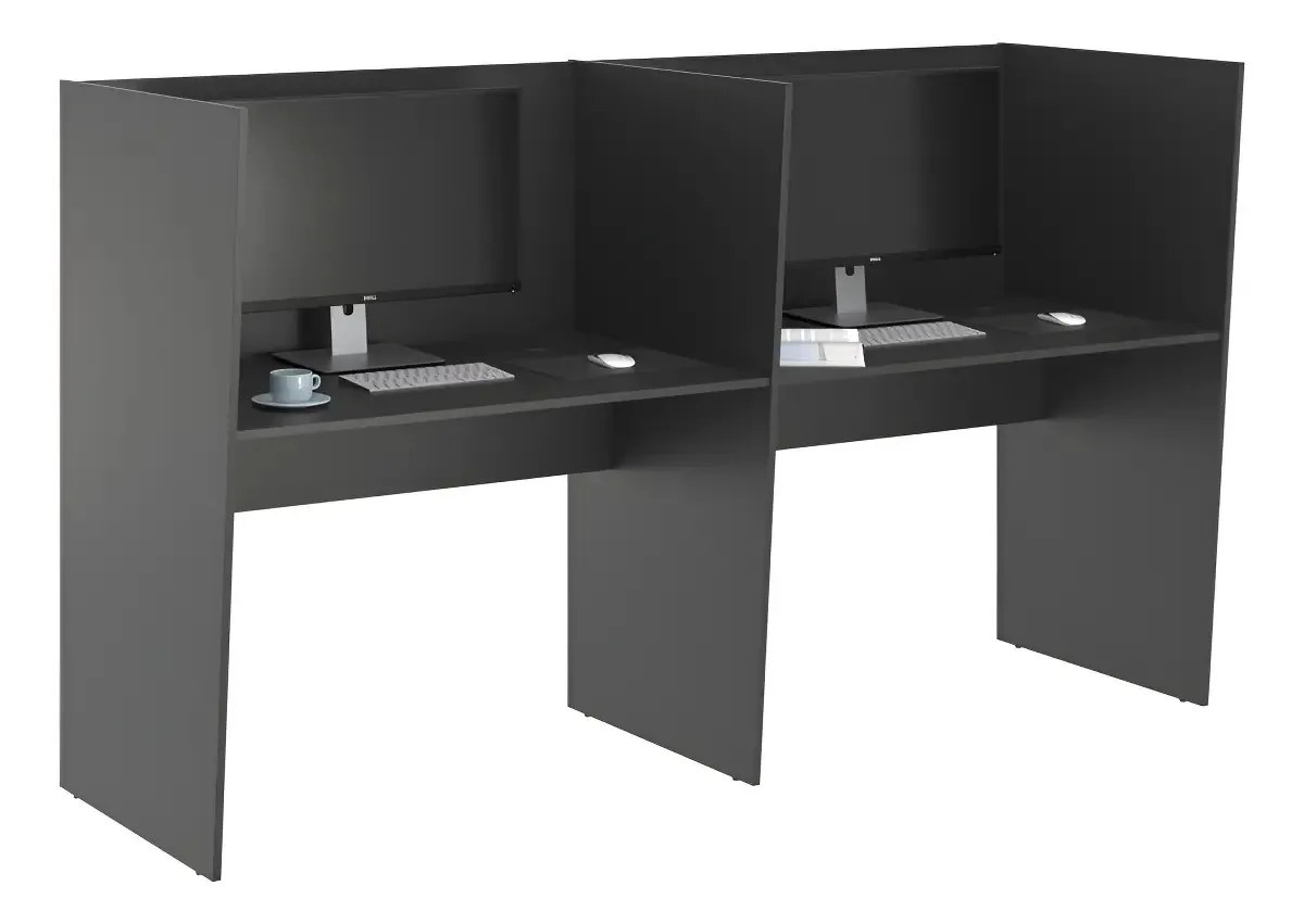 Guiche De Trabalho 2 Lugares Grecia Preto Onix
