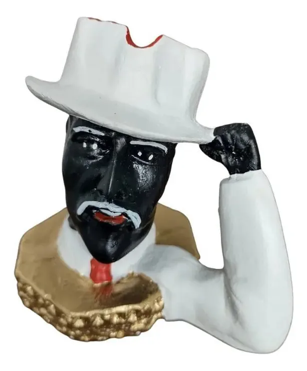Cinzeiro Ou Incensário De Ze Pilintra 13cm Gesso