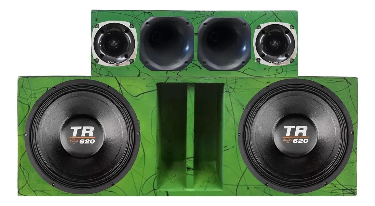 Caixa 2 Falantes Woofer Triton 620w Rms Pancadão Corneteira