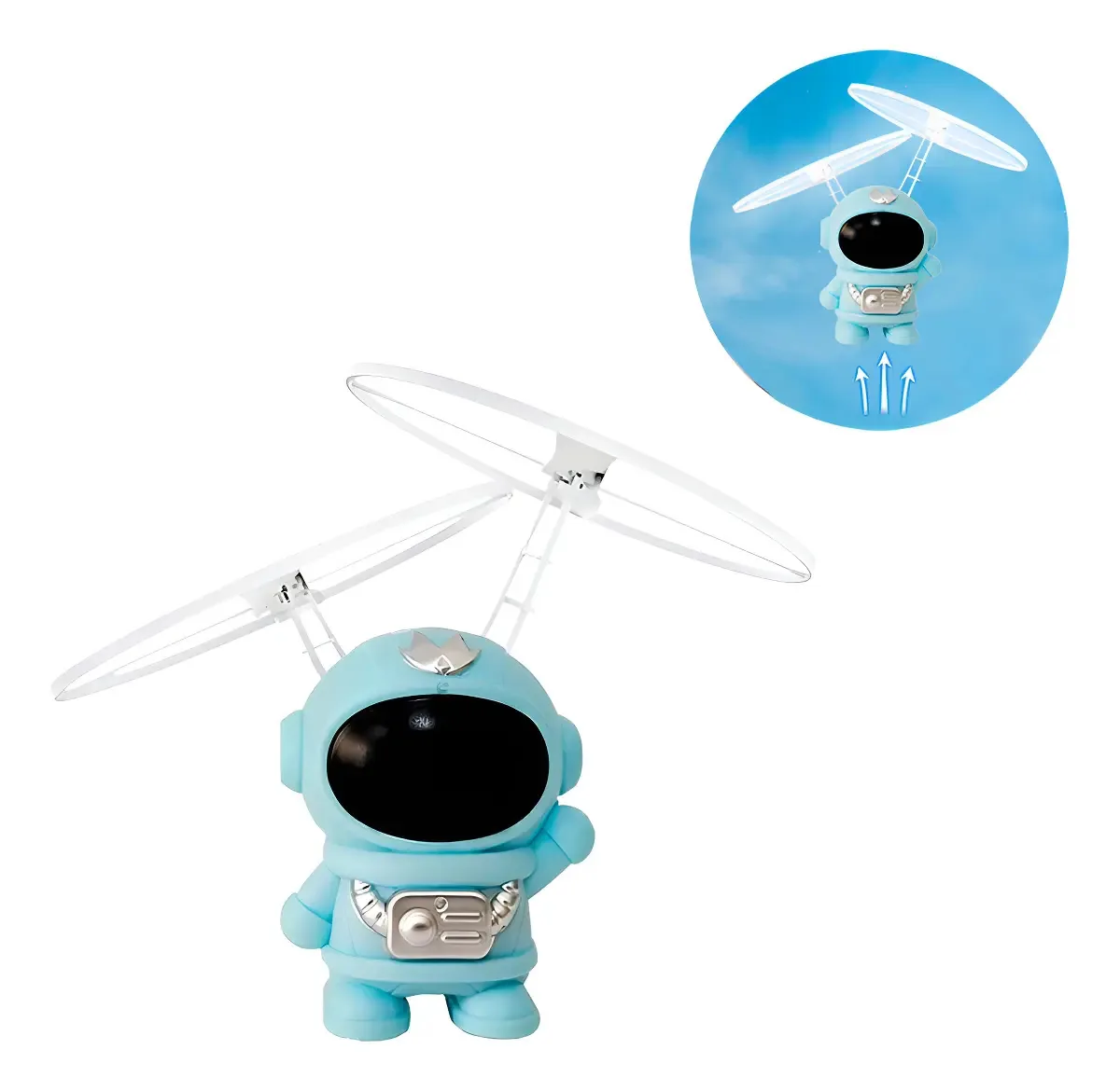 Astronauta Boomerang Drone Sensor Movimento Presente Criança Cor Azul