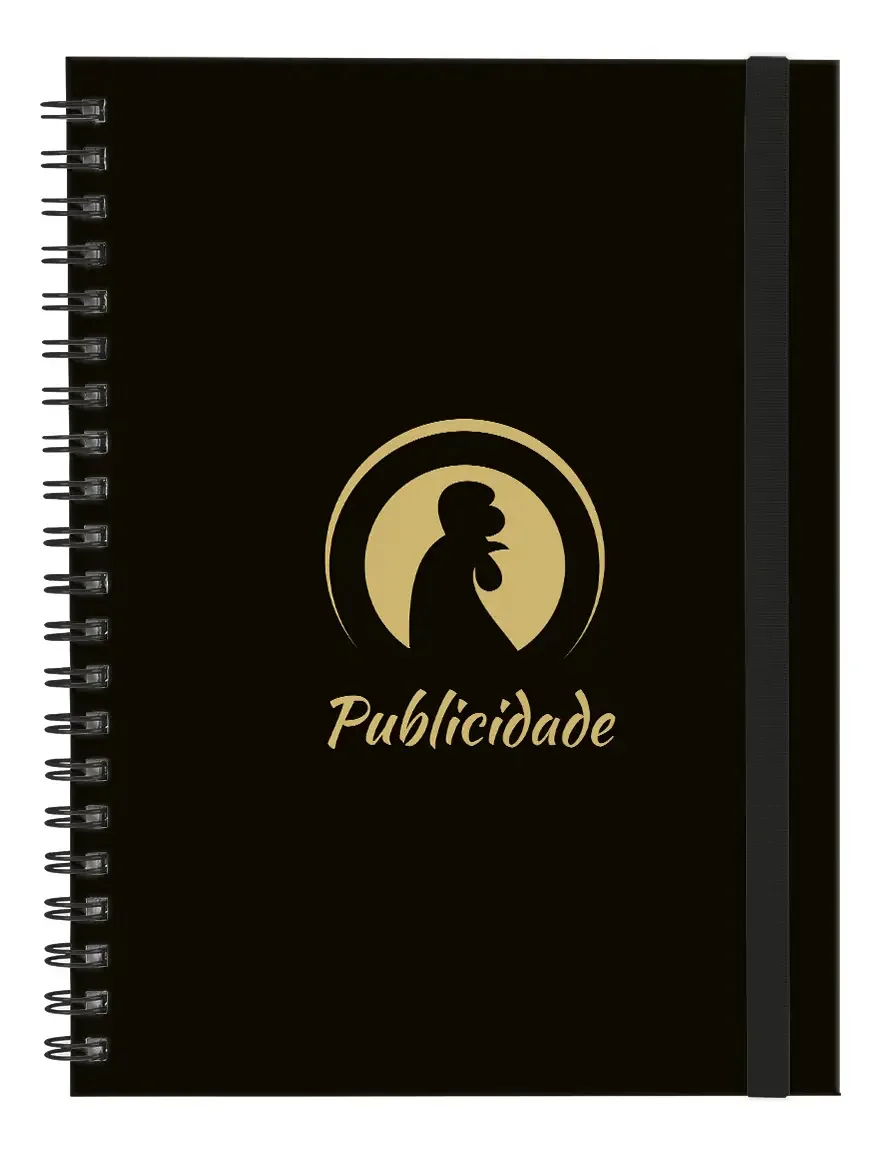 Caderno Universitário Plus Profissões Preto Gold 1 Matéria Cor Publicidade