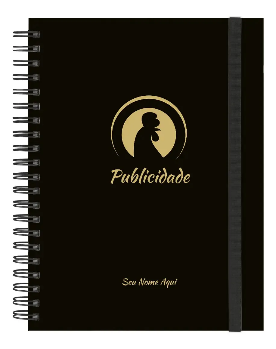 Caderno Universitário Plus Personalizado Profis. Ouro 10 Mat Cor Publicidade