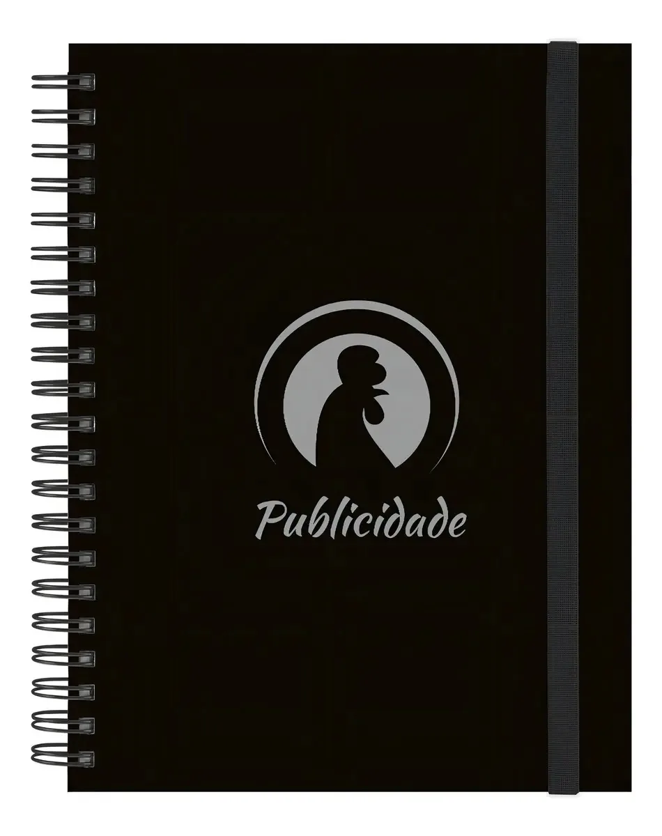 Caderno Universitário Plus Profissões Preto Prata 240 Folhas Cor Publicidade