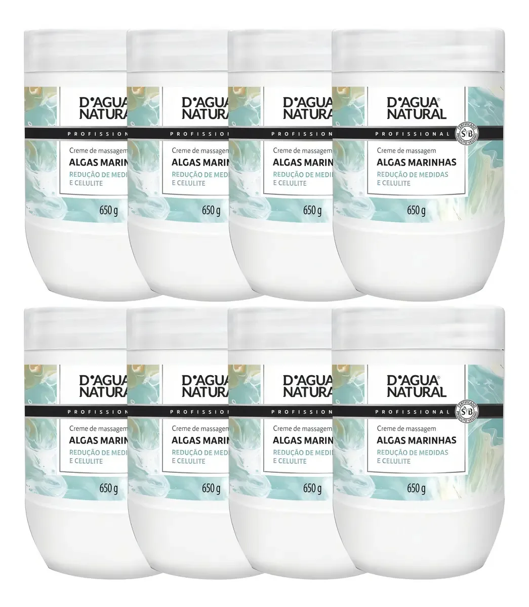 8un Creme Anticelulite Algas Marinhas 650g D'agua Natural