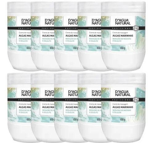 10un Creme Anticelulite Algas Marinhas 650g D'agua Natural