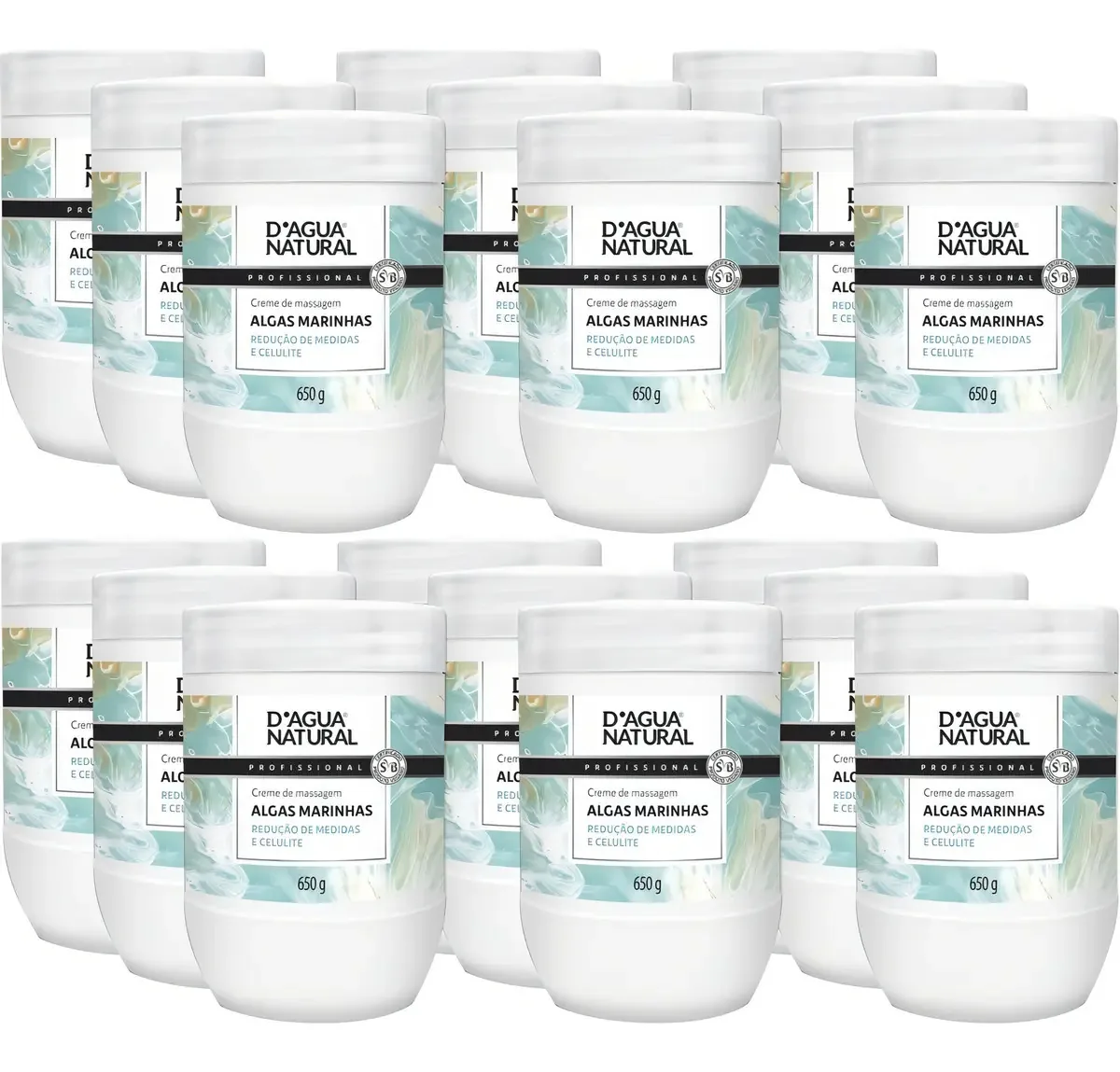 18un Creme Anticelulite Algas Marinhas 650g D'agua Natural