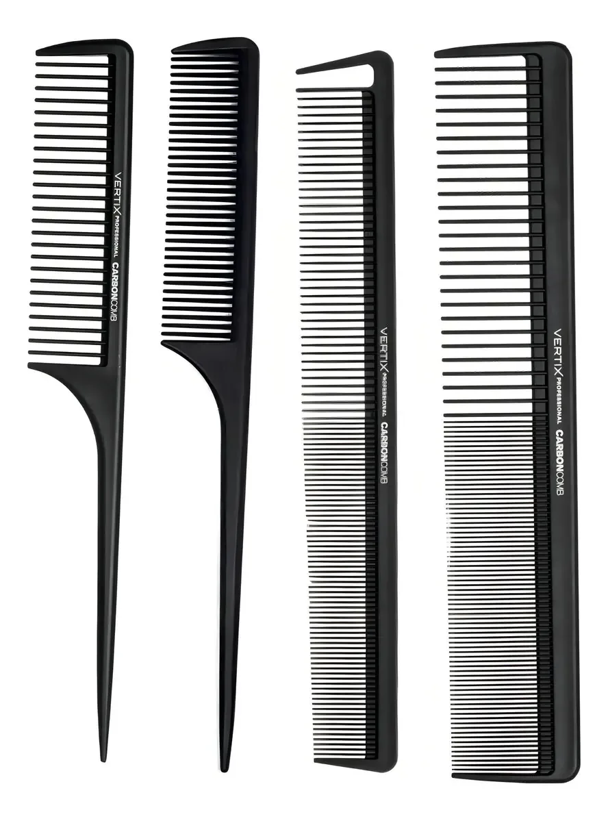 4 Pentes De Cabelo Profissional De Carbono Pro Vertix