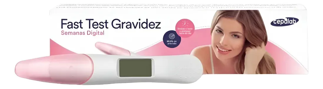Teste Gravidez Digital Cepalab Bastão Com Indicador Semanas