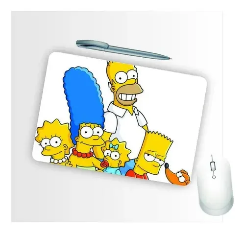 Mouse Pad Emborrachado Personalizado Família Simpsons