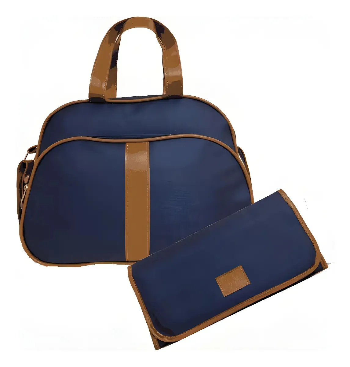 Kit Bolsa Maternidade Boo Gifts com Trocador, Azul Marinho – 2 Peças
