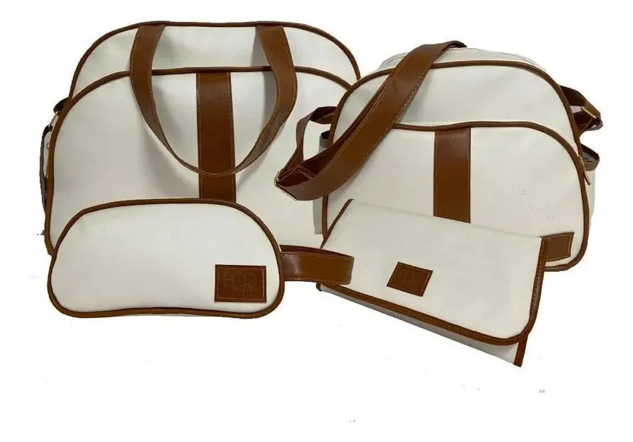 Kit Bolsa Maternidade Completo Bolsa E Trocador Branco 4