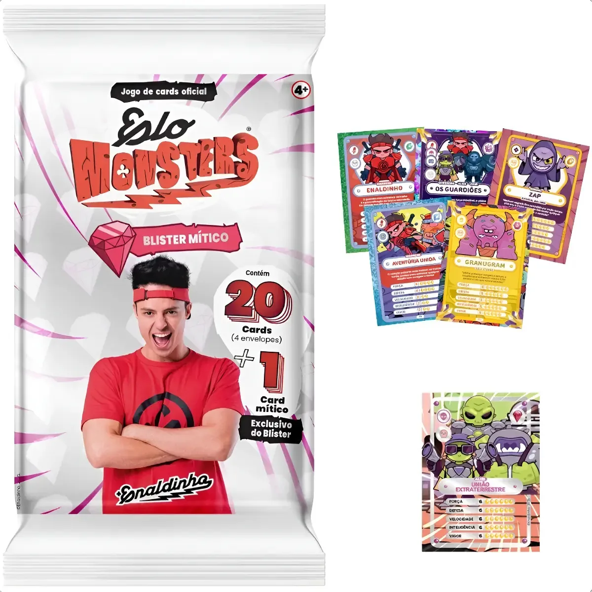 Kit Cartas Elo Monster Enaldinho Pixel 4 Blisters 84 Cartões