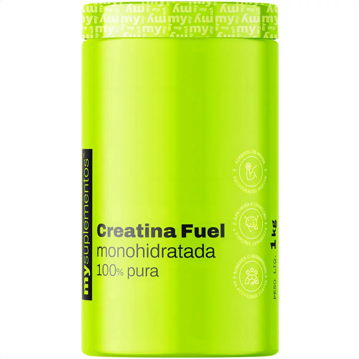 Creatina Monohidratada 100% Pura My Suplementos 1kg Sabor Neutro