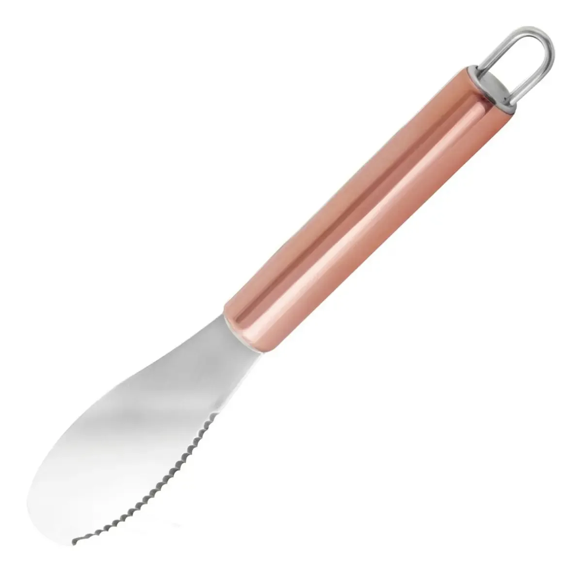 Espátula Manteiga Patê Geléia Margarina Inox Cabo Rosé Gold