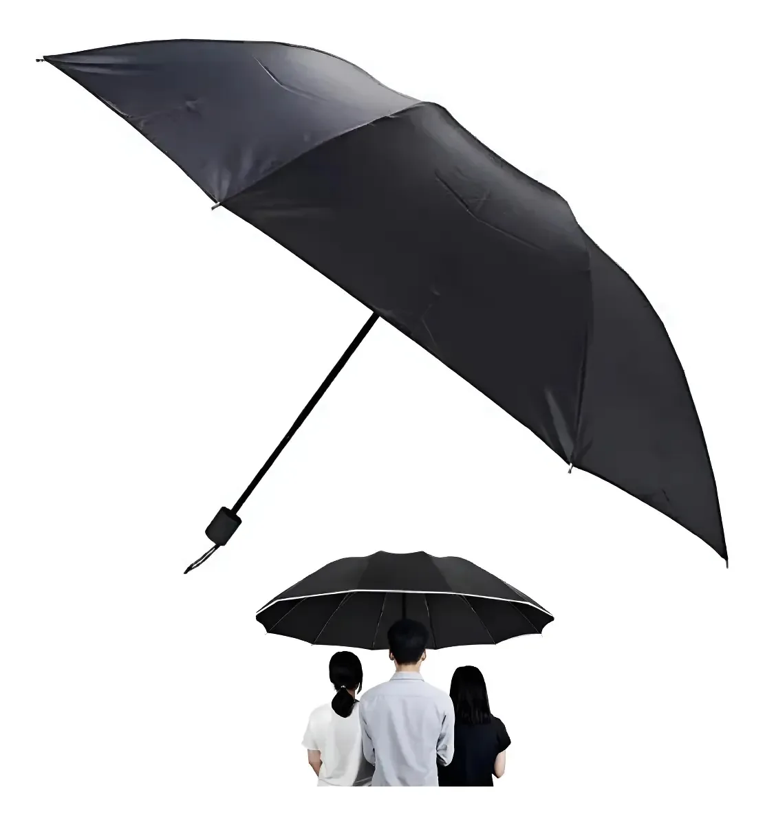 Guarda Chuva Retratil Manual Preto - Xh