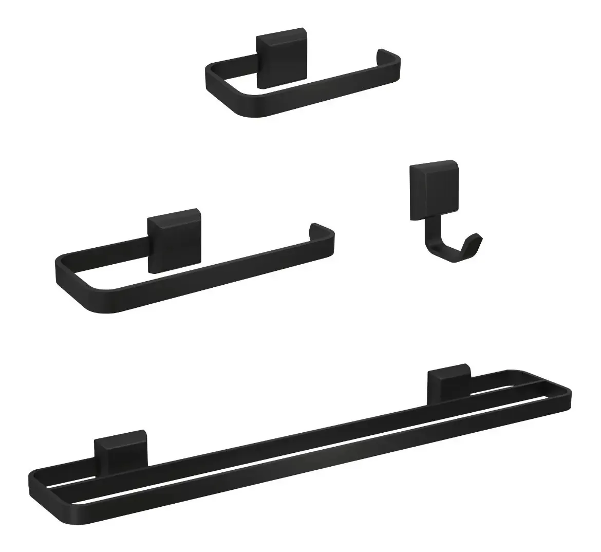 Kit De Acessórios Para Banhos Banheiros Luxo 4 Peças