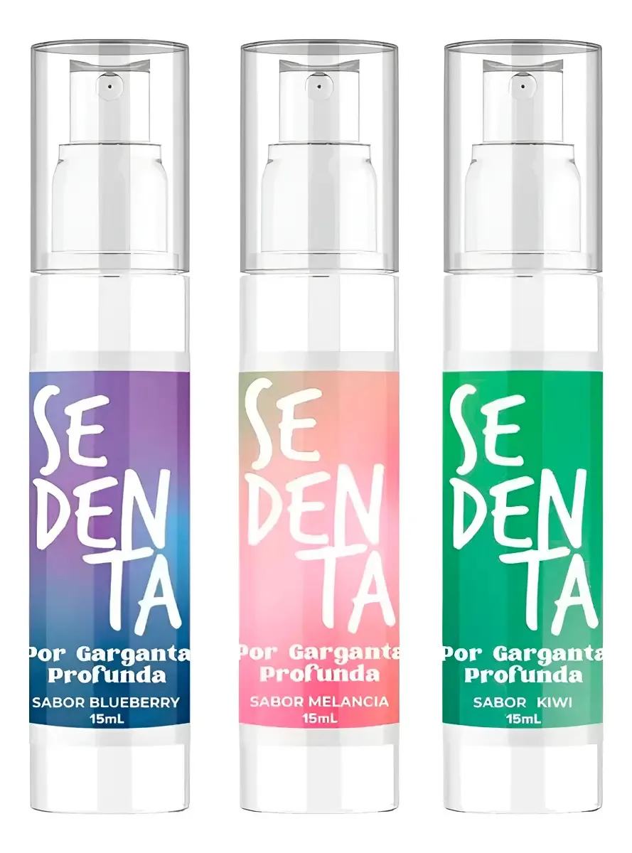 Kit Com 3 Lubrificantes Sedenta Por Garganta Profunda Pepper Blend