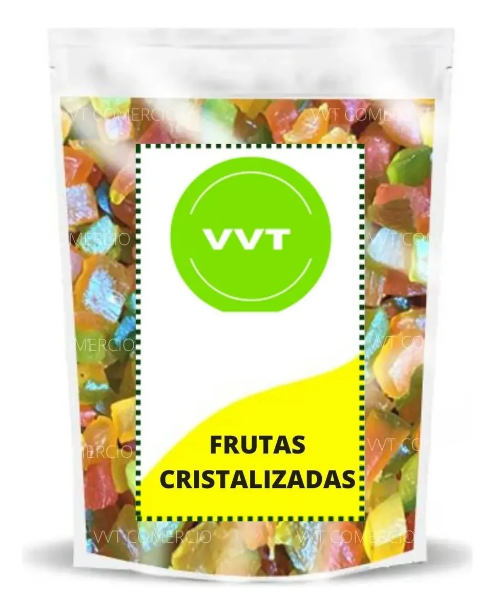 Frutas Cristalizadas - 500g - Vvt Comercio