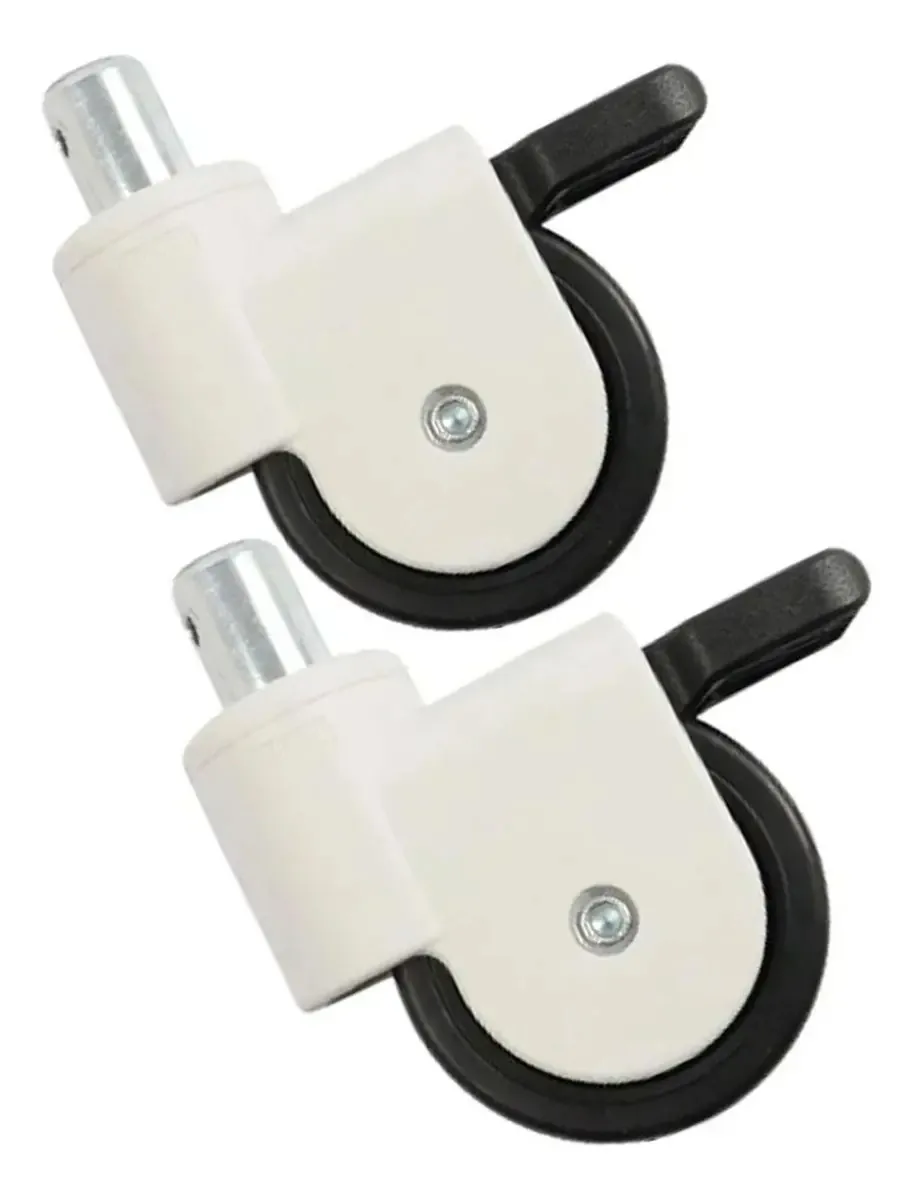 Rodizio Branco Com Bucha Cadeira De Banho D60 Dellamed 2 Und