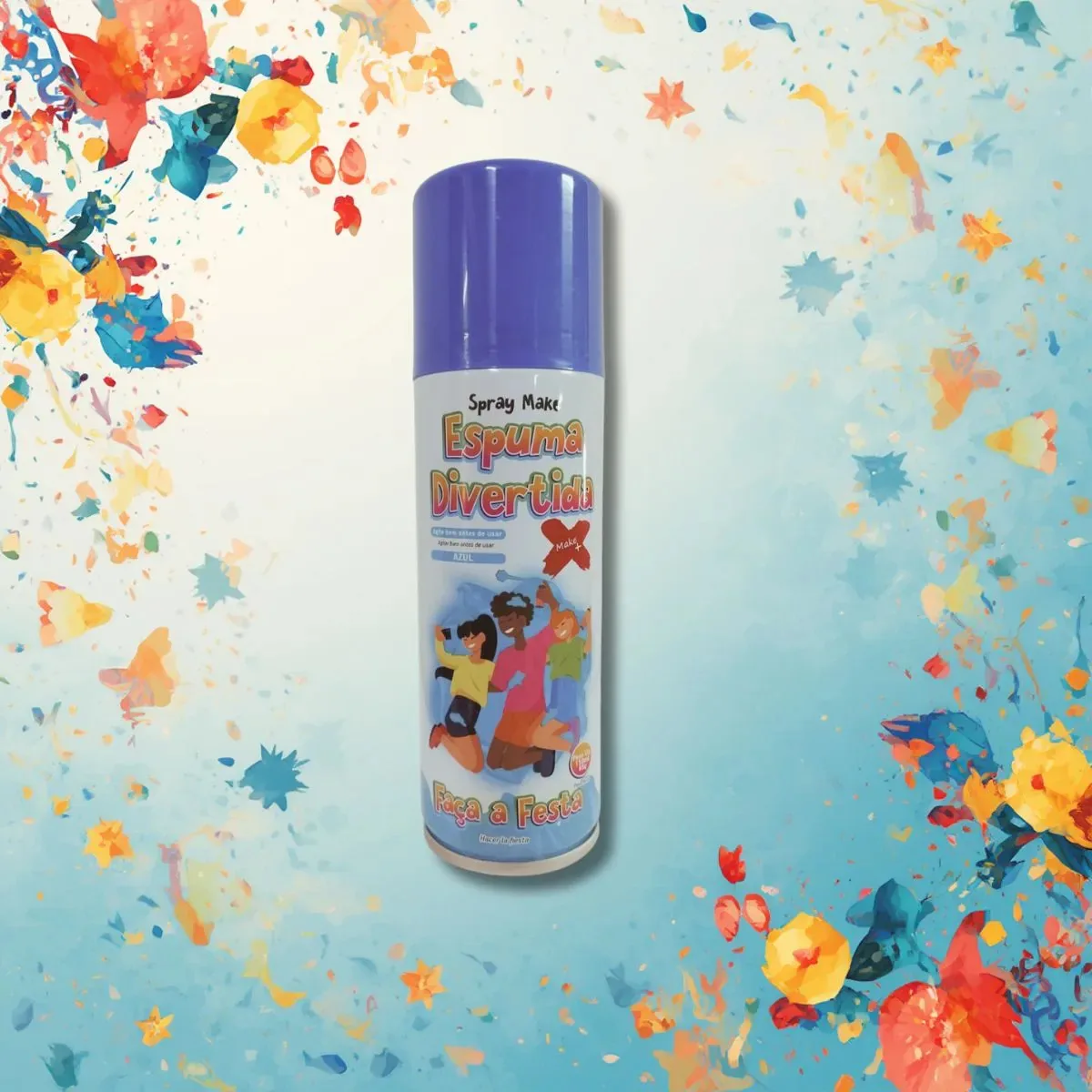 Espuminha Carnaval Spray Azul 150ml 240g 17569