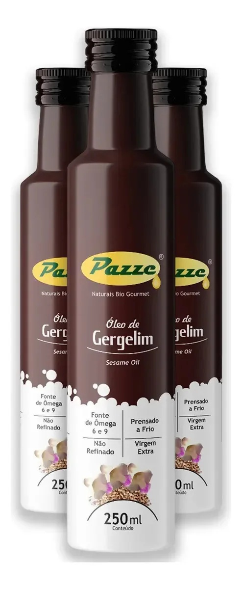 Kit 3 Óleo De Gergelim Pazze 250ml