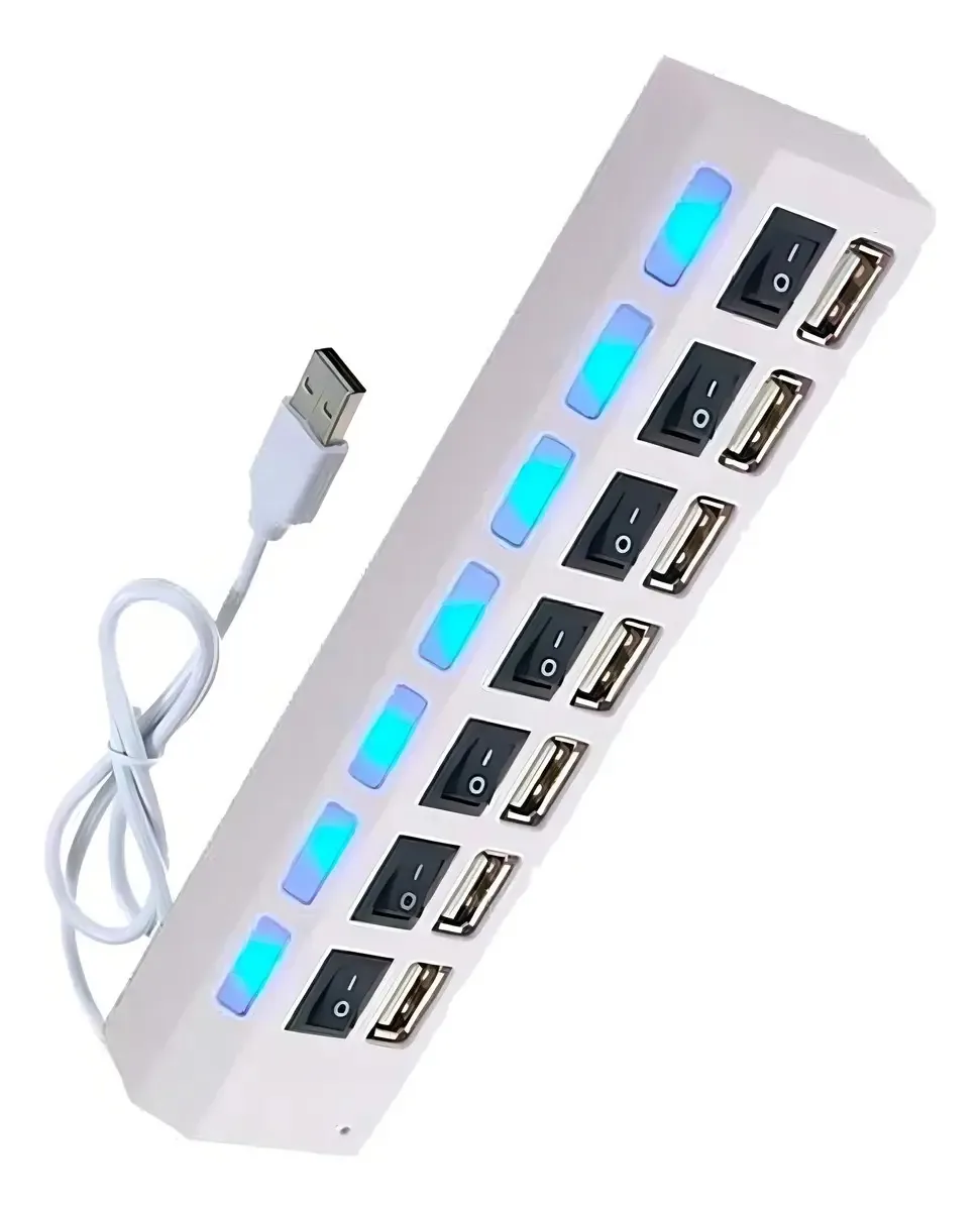 Hub Usb 2.0 Hub Usb 7 Portas Xtrad - Branco