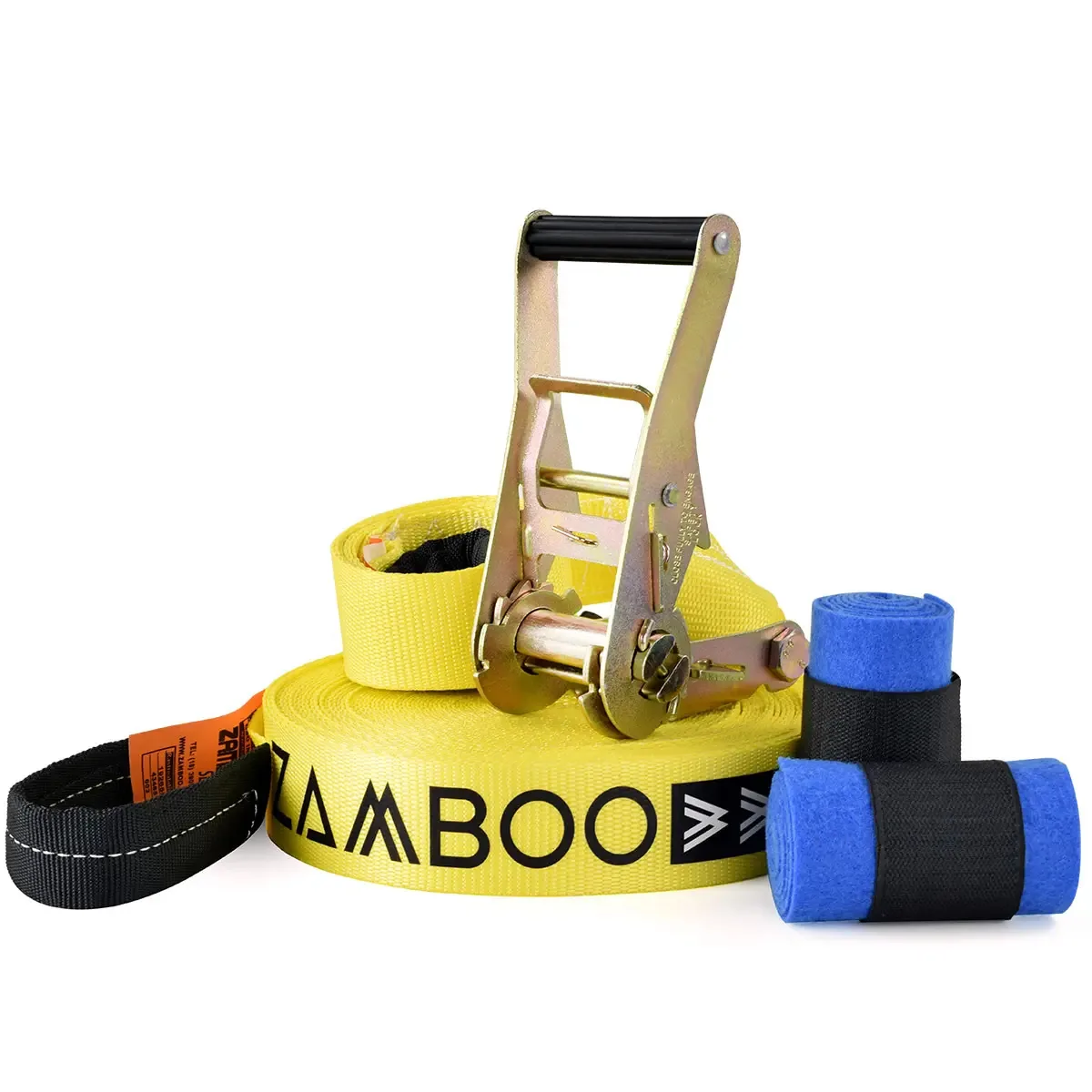 Slackline Kit Zamboo ExtremeLine 30m com Catraca Reforçada e Protetores