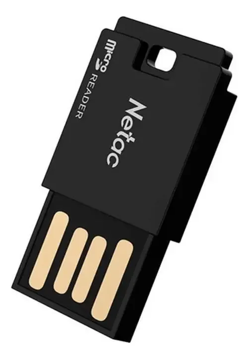 Leitor Adaptador Cartão Memória Micro SD USB 2.0 Netac Preto