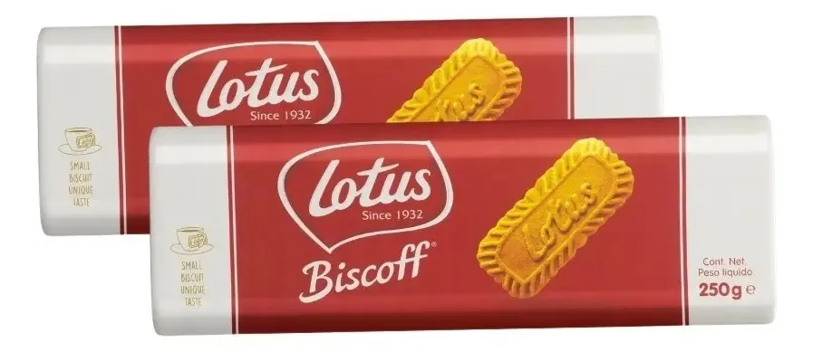 Kit 2 Biscoitos Belga Crocante Biscoff Lotus 250 G X 2
