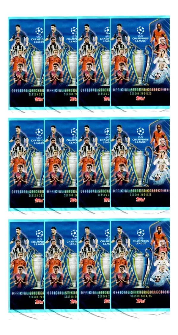 Kit 120 Figurinhas Álbum Champions League 2024/25 Topps