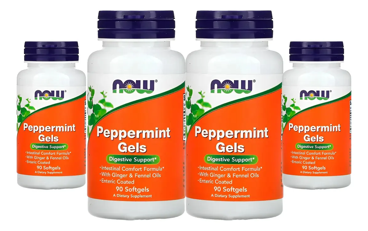 Géis De Hortelã Pimenta Now Foods Peppermint 90softgels 4un Softgels