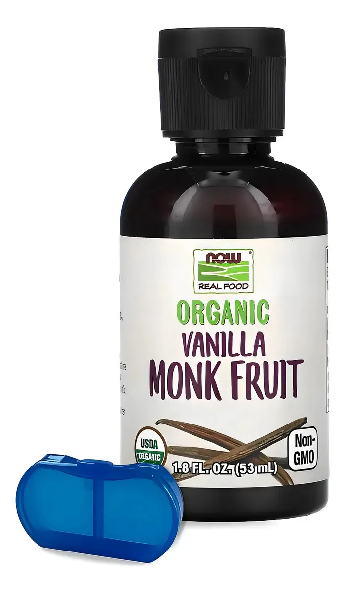 Monk Fruit Baunilha Now Foods Fruta Monge 53ml +porta Cáps