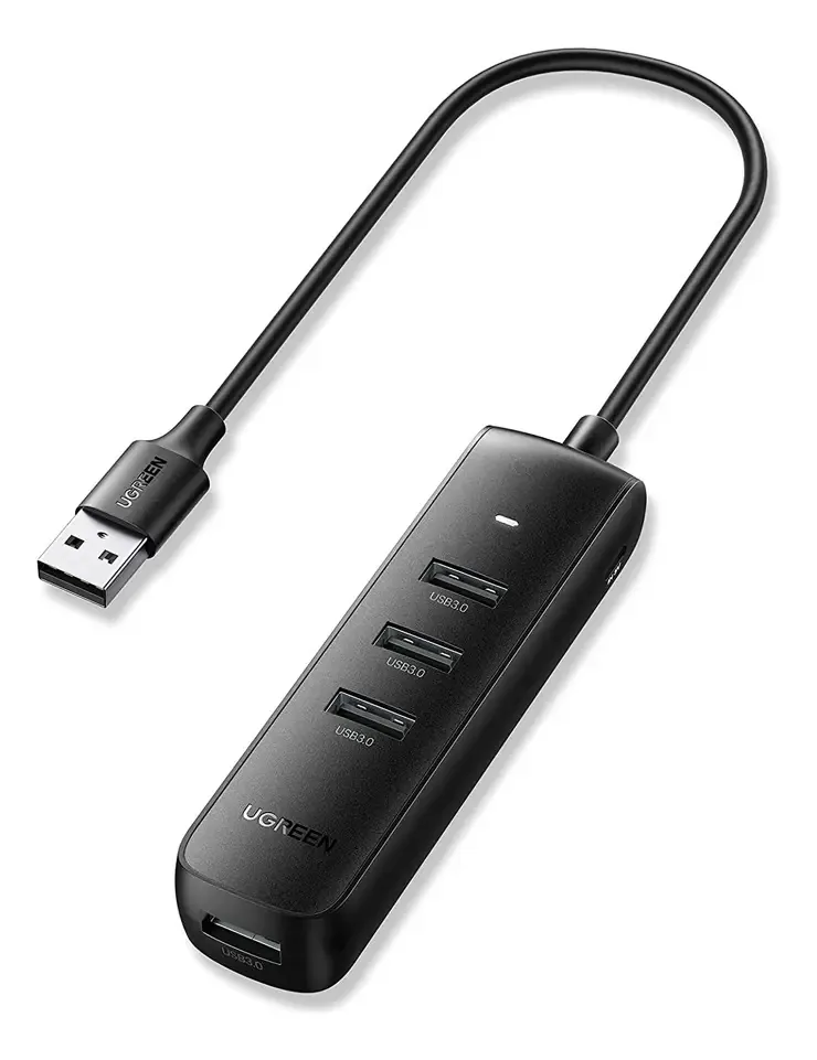 Hub Adaptador Usb 3.0 Com Porta Alimentação Micro Usb Ugreen