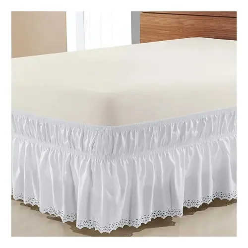 Saia Box Solteiro Perolla Bordado Ultrassônico - Branco