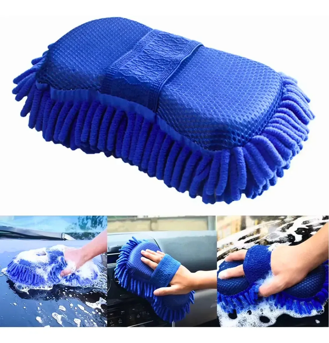 Bucha Para Limpeza Automotiva Lava-rápido Premium Macia Azul Azul-petróleo